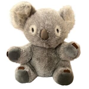 Koala Plush Stuffed Animal Toy Gray Furry Soft Cuddly‎ 14" Tall